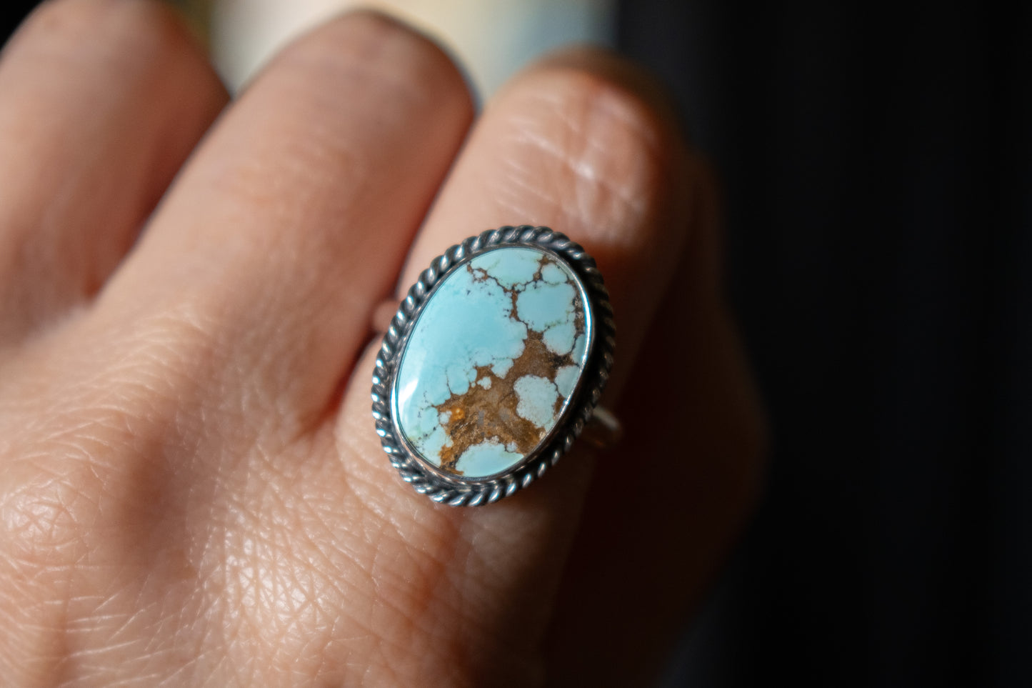 Golden Hills turquoise & sterling silver ring