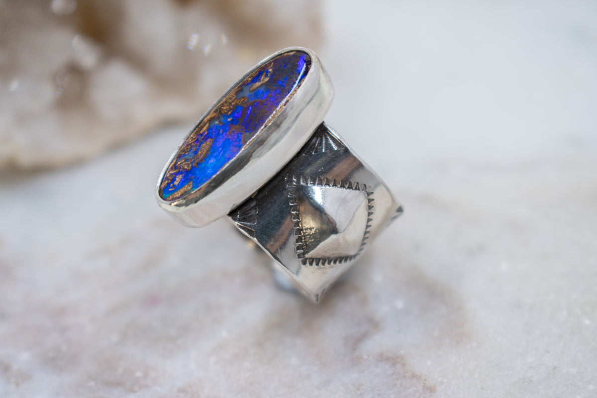 Australian Pipe Opal Ring