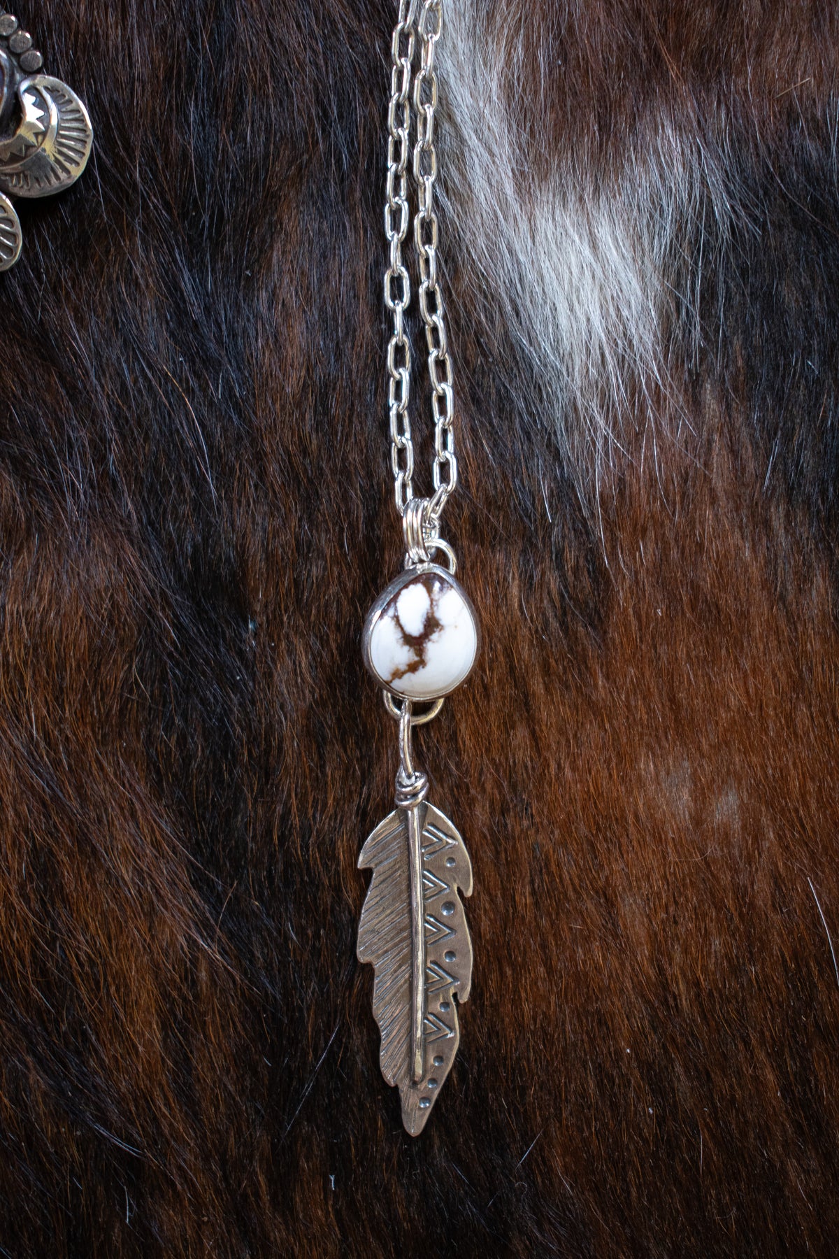 Wild Horse magnesite & sterling silver necklace