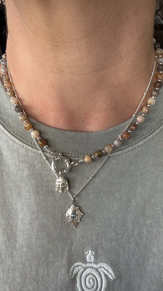 Bamboo Agate Necklace