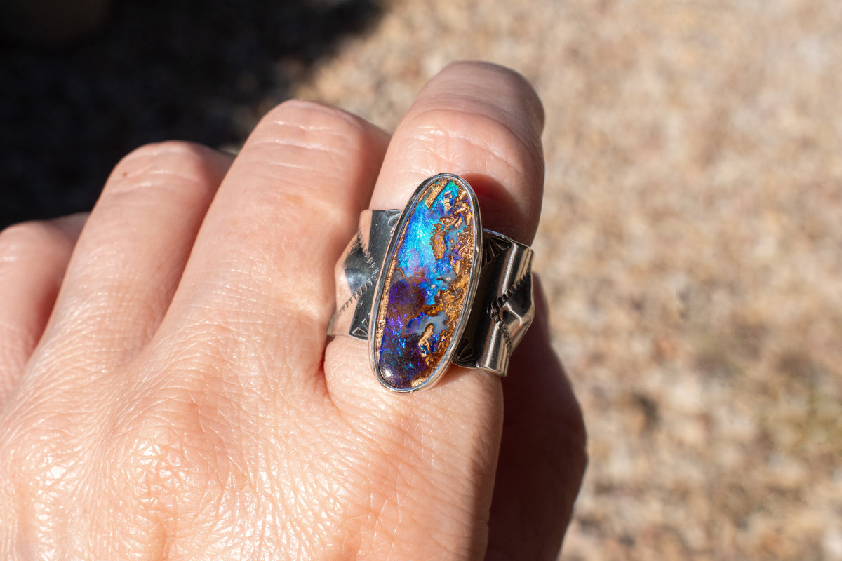 Australian Pipe Opal Ring