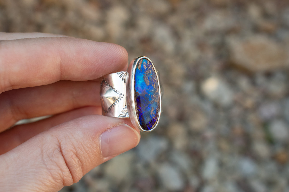 Australian Pipe Opal Ring
