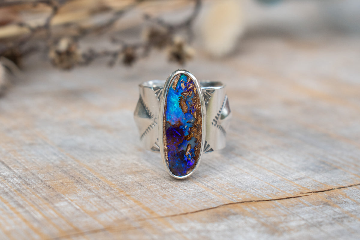 Australian Pipe Opal Ring